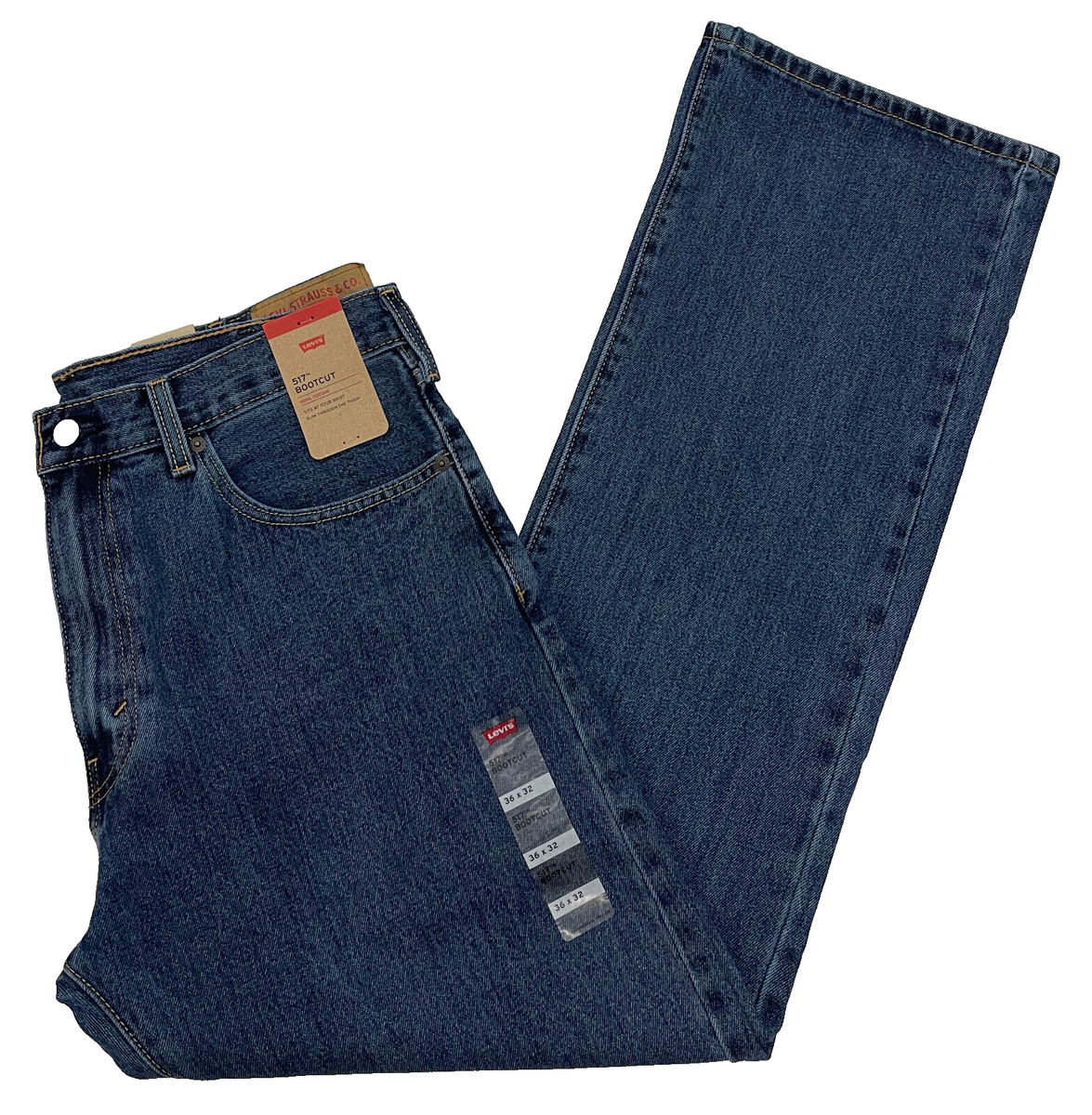 Levis 517 Bootcut Mens Cotton Jeans 36X32 Dark Stonewash W36L32 #70196