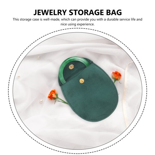 2pcs Green Watch Pouch for Pocket Watch and Jewelry Organizing - Picture 11 of 12