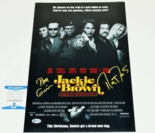 PAM GRIER & ROBERT FORSTER SIGNED 'JACKIE BROWN' 12x18 MOVIE POSTER BECKETT COA