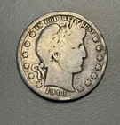 1901-S U.S. Currency Barber 1/2 Half Dollar 50c Coin San Francisco