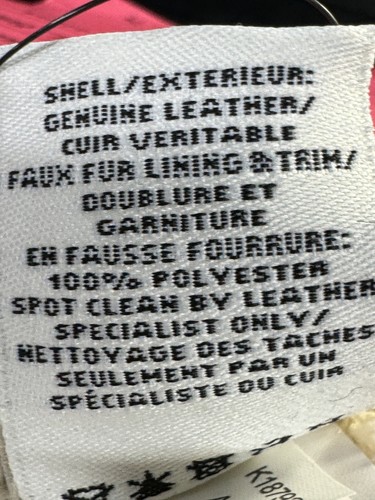 UGG Chestnut Fusia Glitter Leather & Shearling Kids Trapper Ears 2-4 years NEW - Picture 12 of 12