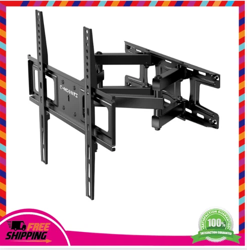 Full Motion TV Wall Mount Bracket with Articulating Dual Arm Swivel and Tilt Fit