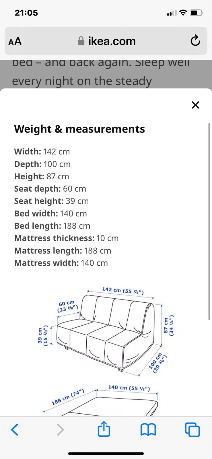 ikea lycksele sofa bed eBay