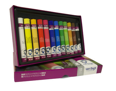 Van Gogh 12 Colour Oil Pastel Artists Box Set. Assorted Colour Oil Pastels 
