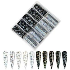 Nail Foil Transfer Decals - New - Black  White Winter - Transfer Foils