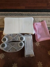 Nintendo Wii Fit Balance Board w/Feet Risers-Aerobic Step-Wii Fit Plus Game Disc