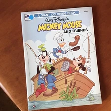 Vtg 80s Walt Disney A Giant Coloring Book Golden 1988 Mickey Mouse & Friends