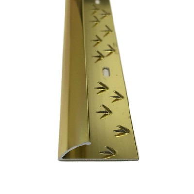 Gold glänzende Teppichfliese Laminat Schwelle Metall Abdeckleiste - Bodenbelag Türleiste