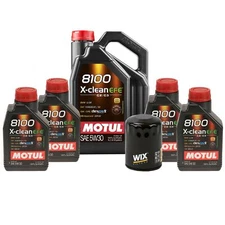 9L Motul 8100 X-CLEAN EFE 5W30 Wix Filter Engine Motor Oil Change Kit API SN