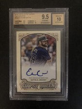 2014 topps gypsy queen autograph Evan Gattis Graded 9.5/10 Card 10 Auto Pop Of 3