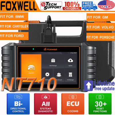 FOXWELL NT710 Bidirectional OBD2 Scanner Bluetooth All System K-ey Co-ding EPB