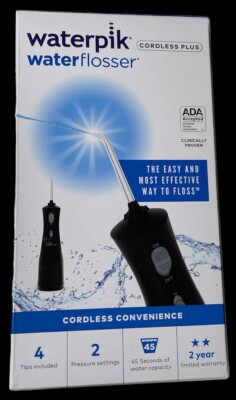 NIB Waterpik WP-462 Waterflosser Cordless Plus - Black