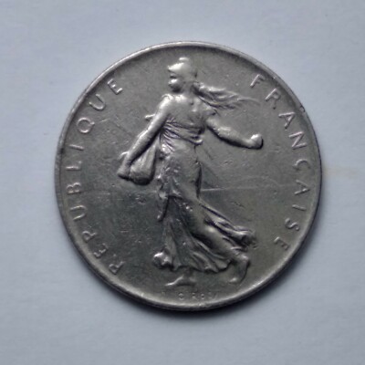 FRANCE Rarest 1 Franc Semeuse, Nickel V REPUBLIC Paris 1961 | eBay