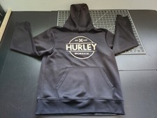 Hurley Graphic Hoodie Black Youth size Large Hooded Sweatshirt CHECK PIC DEFECTS