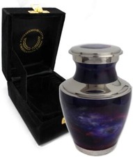 Cosmic Galaxy Universe Mini 3  Cremation Urn Keepsake For Human Ashes Brass New