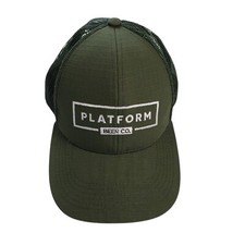 Platform Beer Co Army Green Hat Adjustable Snapback Cap Meshback USA Made