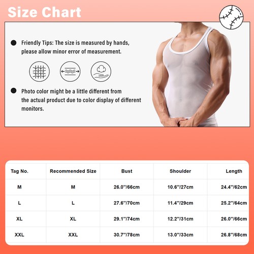 Para hombre Camiseta sin mangas Transparente Malla Transparente Camiseta Deportes Gimnasio Fitness Entrenamiento Chaleco - Imagen 2 de 71