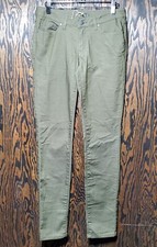 Prana Women's Jeans Pants Size 4/27 Green Kara Organic Cotton Skinny Stretch NEW