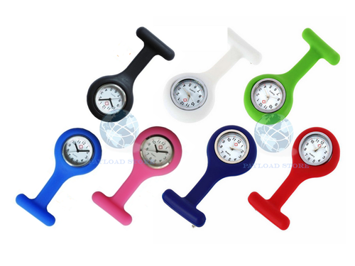 OROLOGIO DOTTORE INFERMIERE INFERMIERA IN SILICONE CON SPILLA DA BALIA  COLORATI | eBay