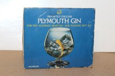 VINTAGE PLYMOUTH GIN/DUBONNET WOODEN MATCHES ADVERTISING PACKAGE