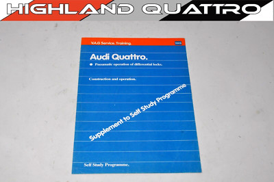Audi  ur quattro, quattro self study program 1981 diff lock,  2 page diagram