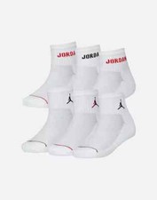 NIKE 6-Pairs Jordan Legend Logo BBall Quarter Socks - Boys