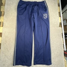 ADIDAS SPORT LORE Vintage Navy blue Track Sweat Pants Gray Stripe Size Large