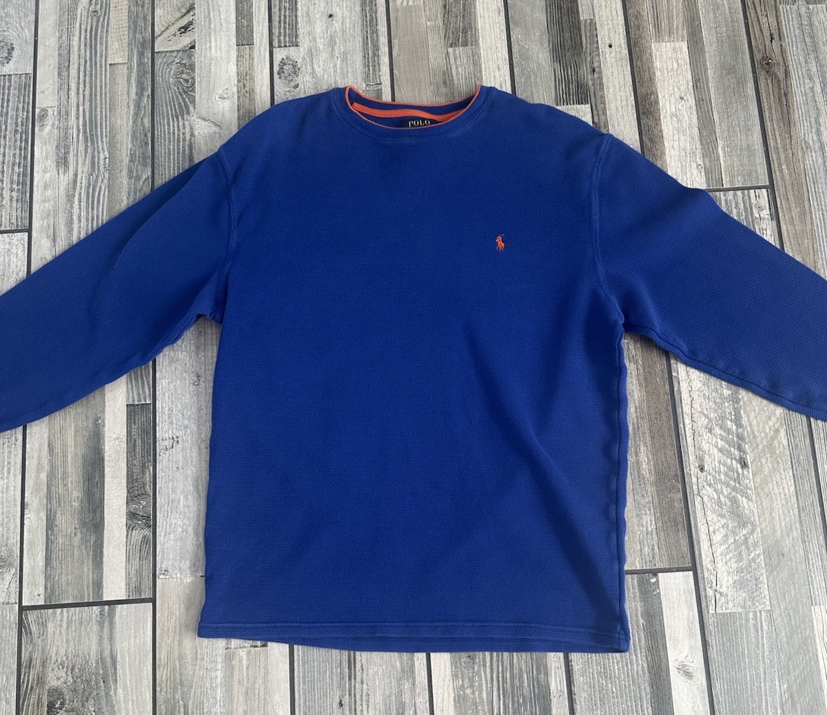 Polo Ralph Lauren maglia waffle girocollo camicia termica taglia XL pony