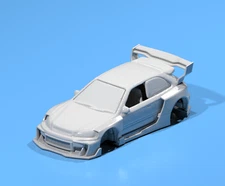 3D Resin FatBoi Wide Body Kit for Hot Wheels Civic EK9 – JDM Plug & Play Set