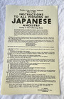 JAPANESE INTERNMENT POSTER with U.S Government Stamp WW II Department of Labor — photo 1