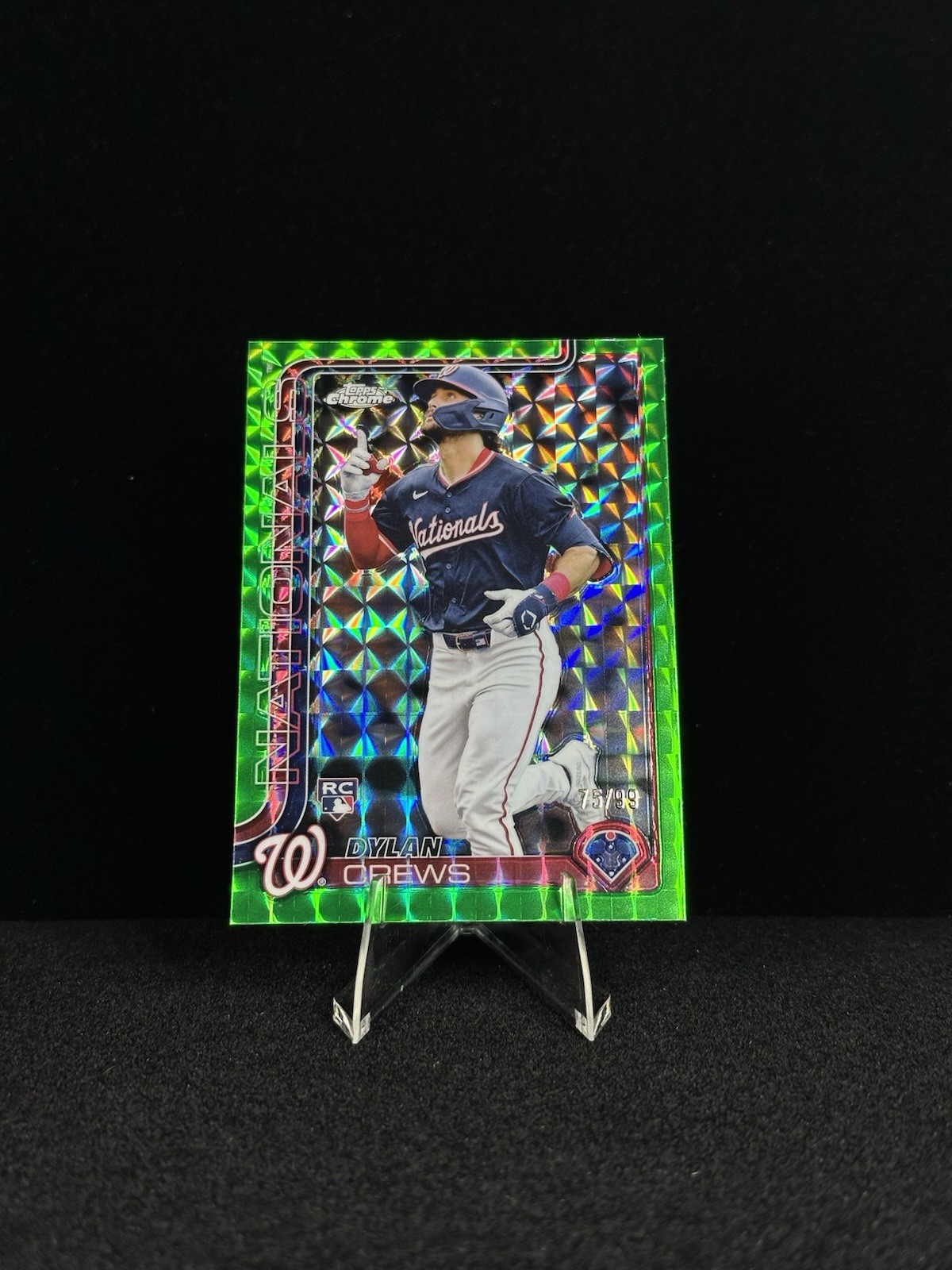 2025 Topps Chrome - Dylan Crews #146 Green Geometric Refractor /99 (RC)