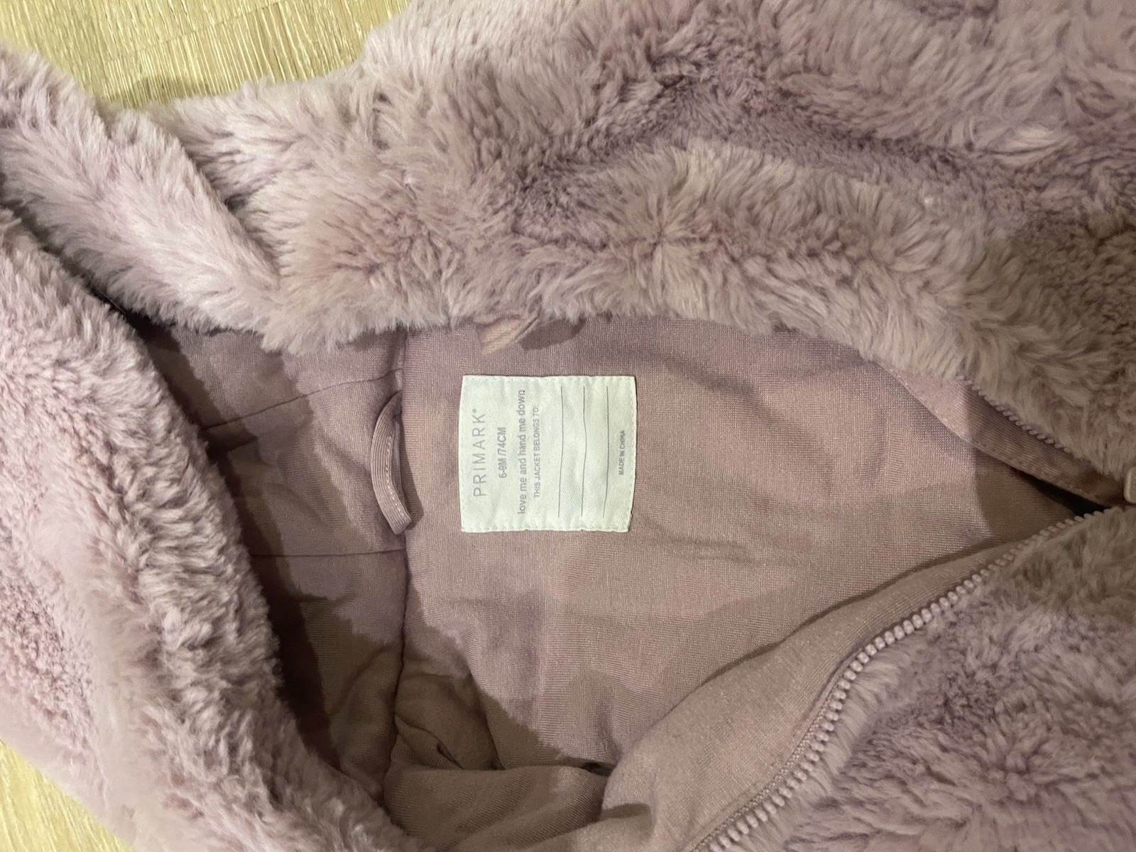 Primark Baby Girls Pink Faux Fur hooded Gilet Vest Jacket 6-9 Months image 3
