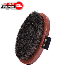 Dry Brushing Body Brush, Exfoliating Body Scrubber Natural Horsehair Bath