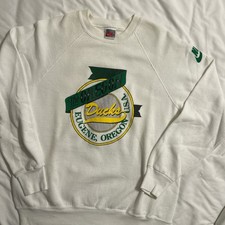 Vintage 80s Nike Oregon Ducks Eugene Oregon Crewneck Sweatshirt Made In Usa XL