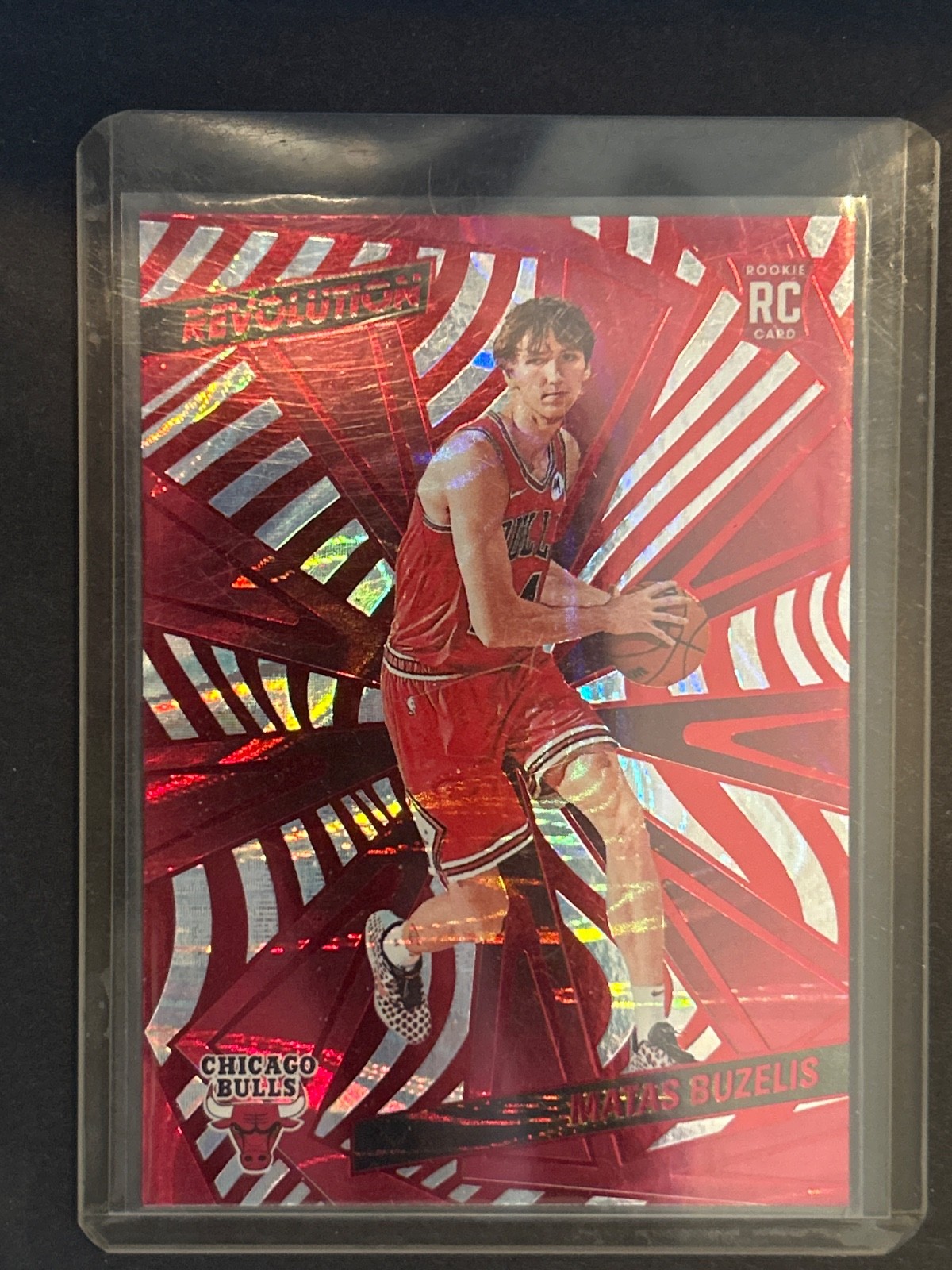 Matas Buzelis 2024-25 Panini Revolution #129 - Red Swirl RC - Bulls