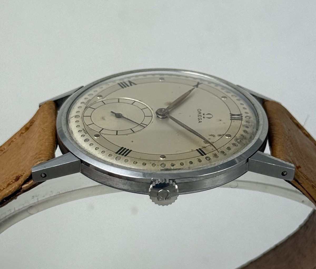 時計 vintage OMEGA 30mm caliber Omega 30mm Caliber Cal.30T1 Vintage Stainless Steel Manual Winding