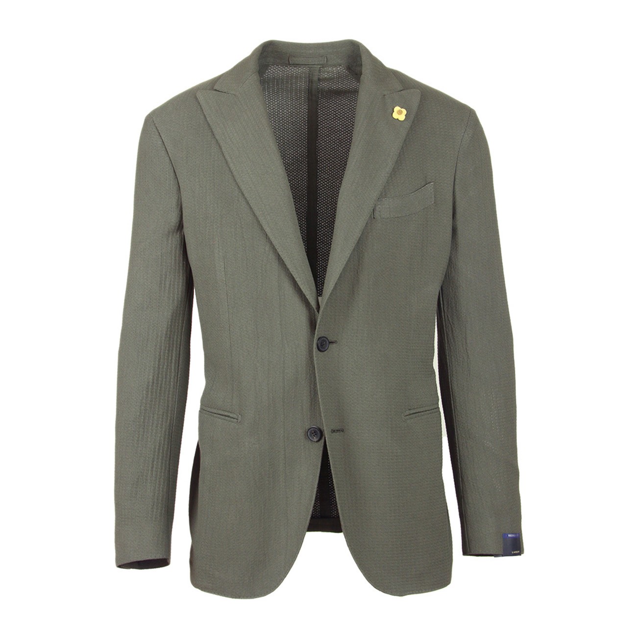 Lardini Verde Oliva Algodón Sólido Americana - 42/52 - (372AV44551TC)