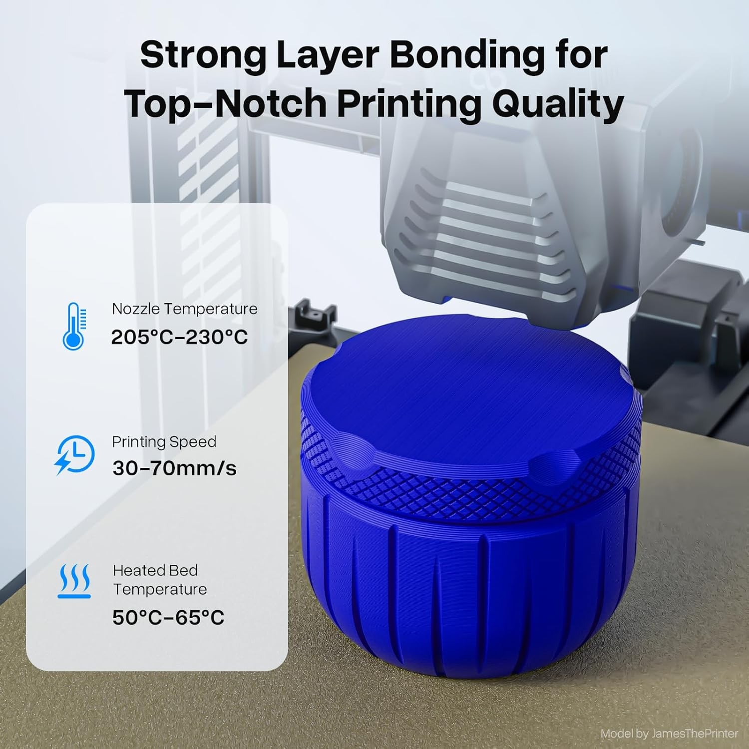 DEEPLEE PLA Plus 1,75 mm Filament schwarz 1 kg, PLA+ 3D PLUS, 1 kg  - Bild 5