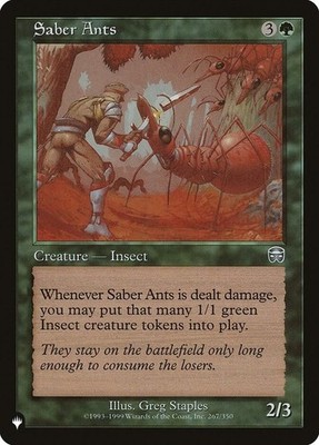 Saber Ants The List Reprints NM