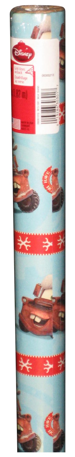 Disney Cars Movie Mater Holiday Christmas Gift Wrap Wrapping