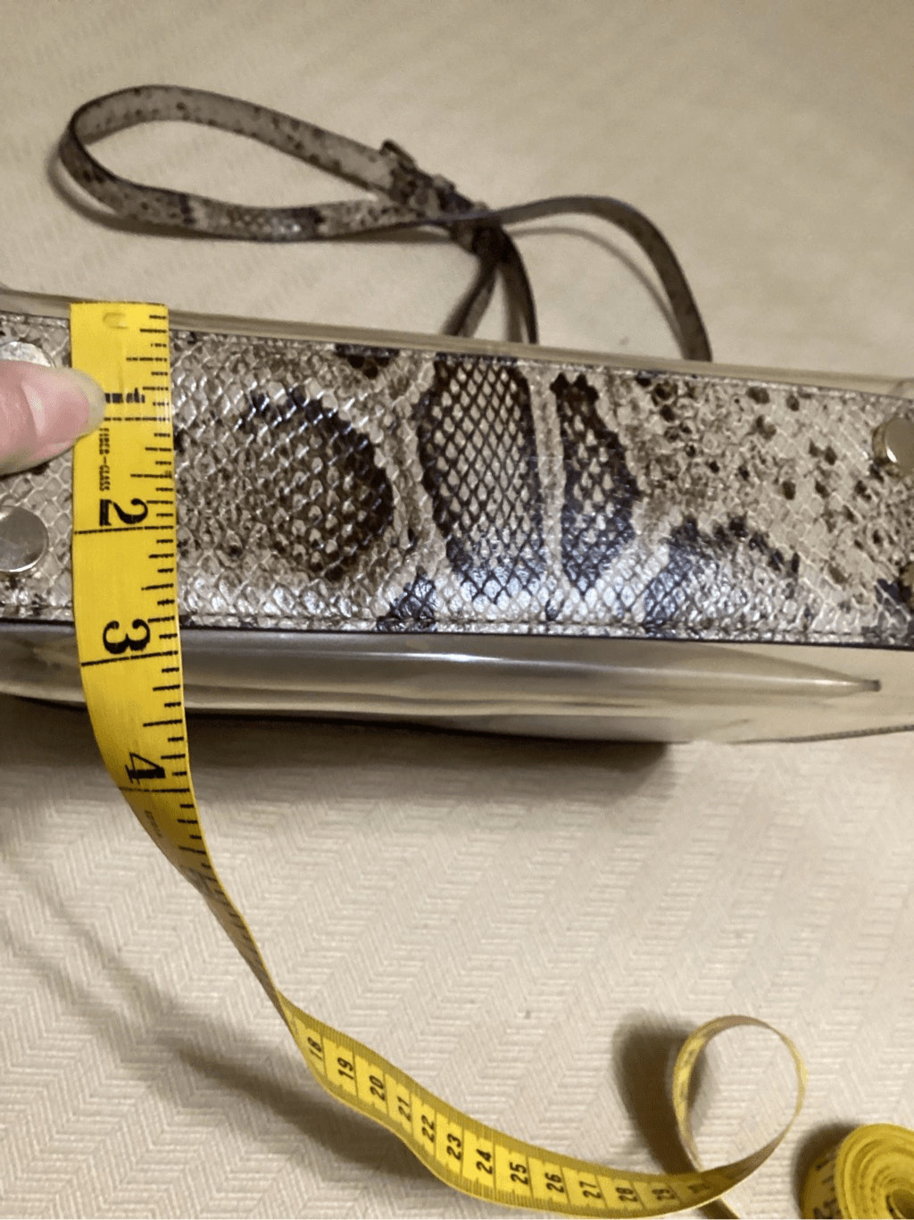 Michael KORS Beige / Brown Python Embossed Leathe… - image 4