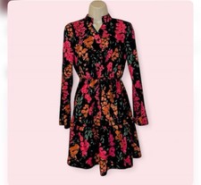 SHEIN Women’s Black Multicolor Floral Dress Size XS