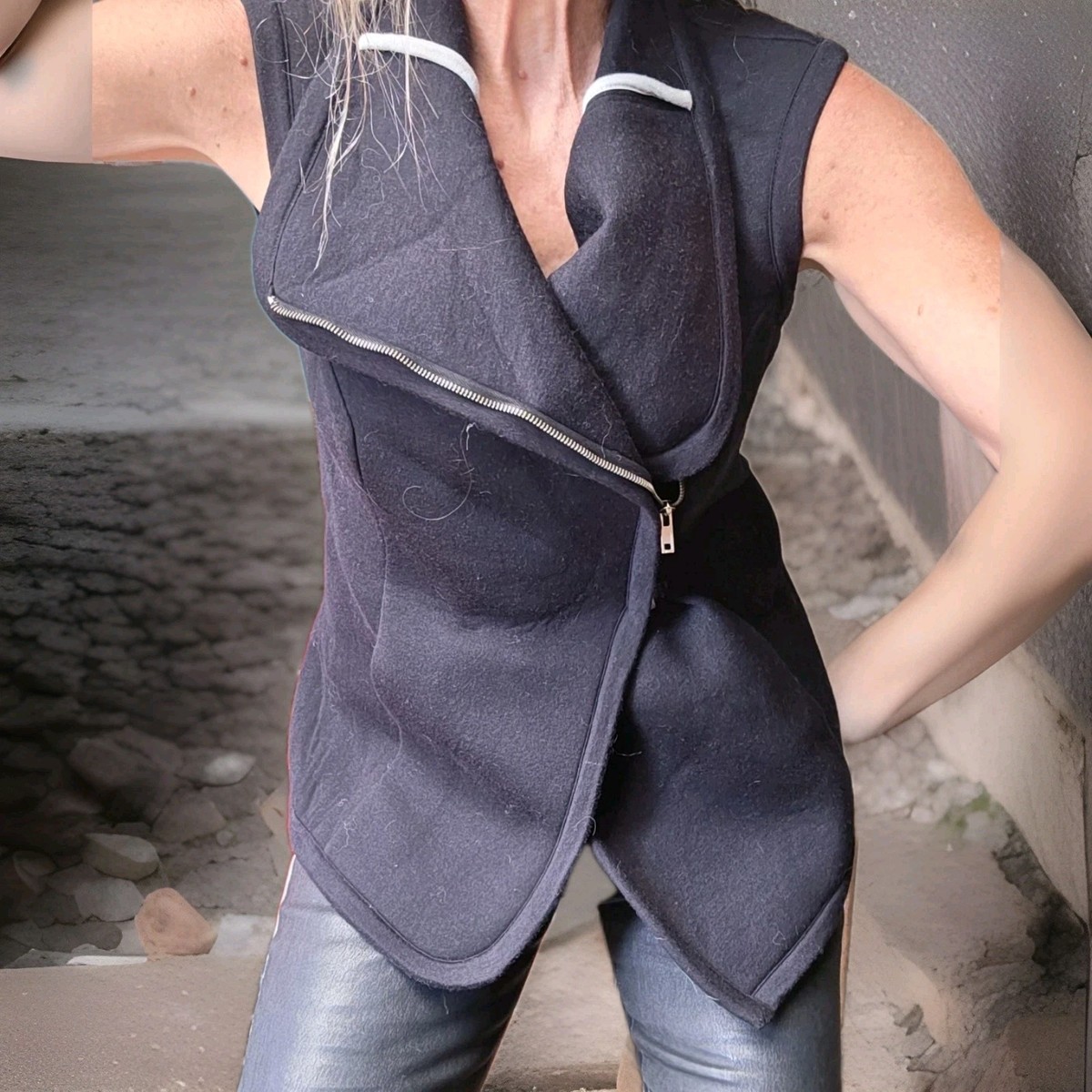 トップス 00s RICK OWENS lilies ormar and mirta Rick Owens OLMAR & MIRTA LILIES Vest Jacket sz 44 ITA UK 12 | eBay
