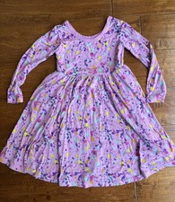 Little Sleepies Girls' Pink Dress Paint Splatter Play Line Bamboo 3T