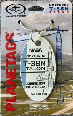 PLANETAGS : NORTHROP T-38N TALON : NASA : N910NA : BLUE / DUAL COLOUR TAG (V2)