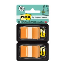 Post-it Sticky Flags: 1 in. x 1.7 in. Orange  50-flags