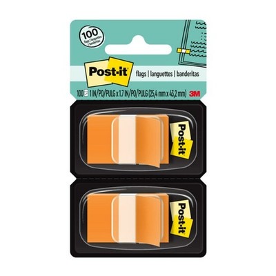 Post-it Sticky Flags: 1 in. x 1.7 in. (Orange) *50-flags