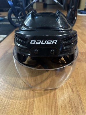 Bauer IMS 5.0 Hockey Helmet Large Black w/ Oakley Clear Visor Adult 58-61 cmREAD