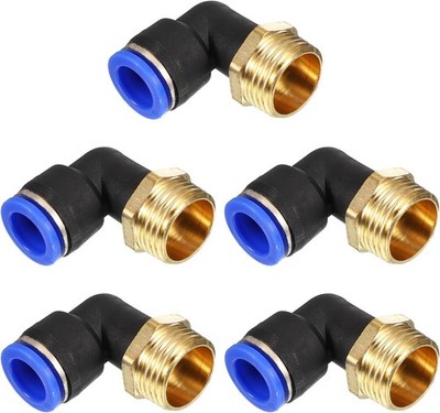 1/2'' Pneumatik Steckverbinder Push to Connect Fitting, 5 Stück PT Außengewinde 9