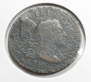 1795 Liberty Head Large Cent with Fine Details corroded "Date is visible"  (247)